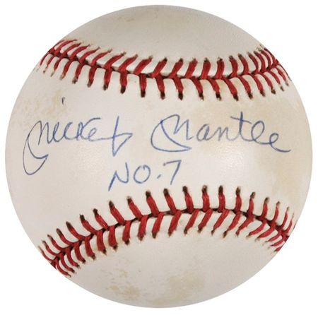 Lot #1233 Mickey Mantle Baseball - Image 1