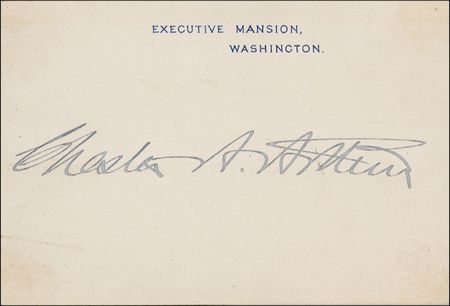 Lot #5 Chester A. Arthur White House Card