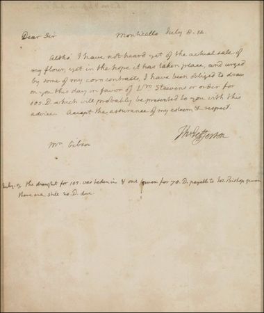 Lot #71 Thomas Jefferson: FOUNDING FARMER: JEFFERSON writes on agricultural activities at Monticello - Image 2