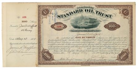 Lot #227 John D. Rockefeller and Henry M. Flagler Stock Certificate - Image 1