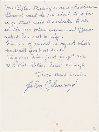 Lot #167 John C. Garand: The bitter inventor of the M1 rifle: “Never received payment from the federal government” - Image 3