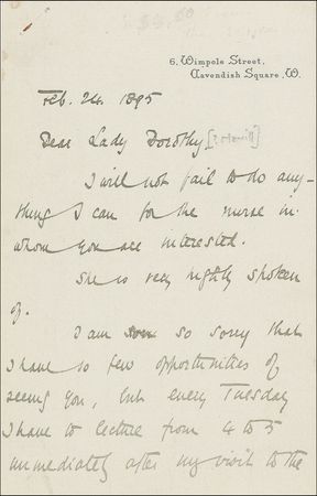 Lot #246 Frederick Treves: The Elephant Man?s doctor: ?I will not fail to do anything I can for the nurse in whom you are interested? - Image 2