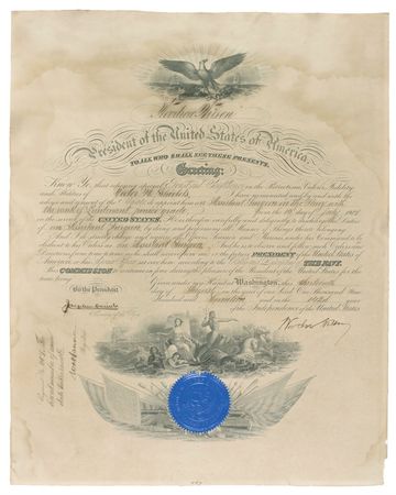 Lot #143 Woodrow Wilson Signed Document - Image 1