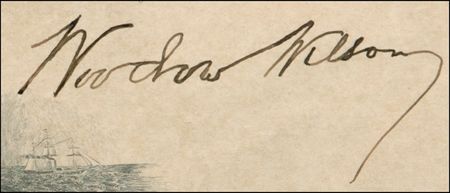 Lot #143 Woodrow Wilson Signed Document - Image 2