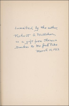 Lot #212 Robert A. Millikan Book - Image 1