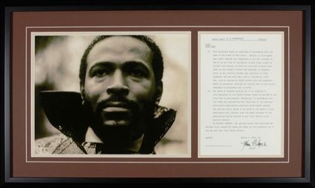 Lot #582 Marvin Gaye Signed Document - Image 1