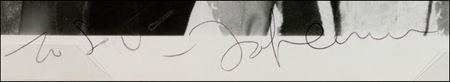 Lot #534 Beatles: Lennon and Starr: SEE HOW THEY SIGN: JOHN and RINGO sign a “Lady Madonna” promotional photo - Image 2