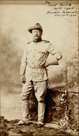 Lot #128 Theodore Roosevelt: ROUGH RIDER MEETS BOY SOPRANO: ROOSEVELT signs a superb photo for a colorful choirboy-turned-hero-turned-?criminal? - Image 2