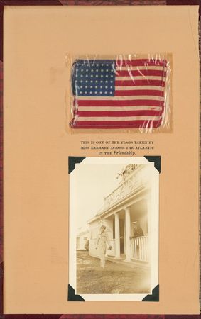 Lot #357 Amelia Earhart: ?LIKE A SACK OF POTATOES?: EARHART signs a limited edition memoir, complete with flown flag, of her history-making transatlantic flight - Image 3