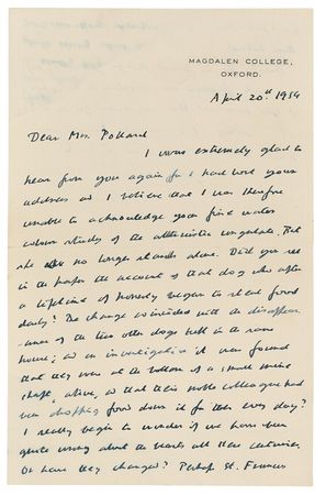 Lot #437 C. S. Lewis: “Perhaps St. Francis has put through some little business”: Lewis recounts the tale of a selfless canine hero - Image 1