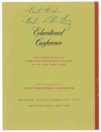 Lot #205 Martin Luther King, Jr: CIVIL RIGHTS AT THE CROSSROADS: MLK addresses the Teamsters less than a year before his death - Image 1