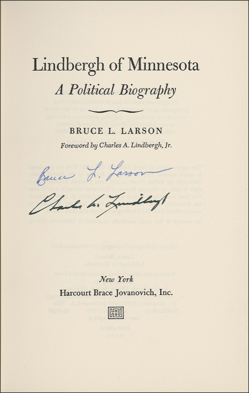 Lot 345 Charles Lindbergh Book