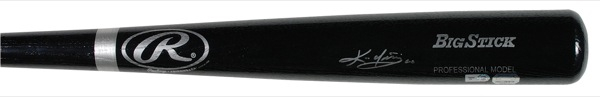 Lot 1592 Kevin Youkilis Baseball Bat