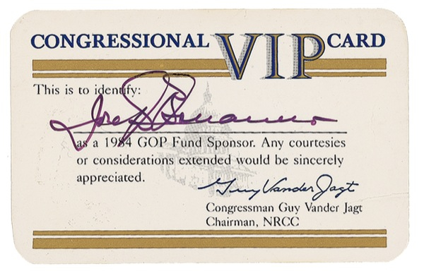 Lot 141 Joseph Bonanno Membership Card