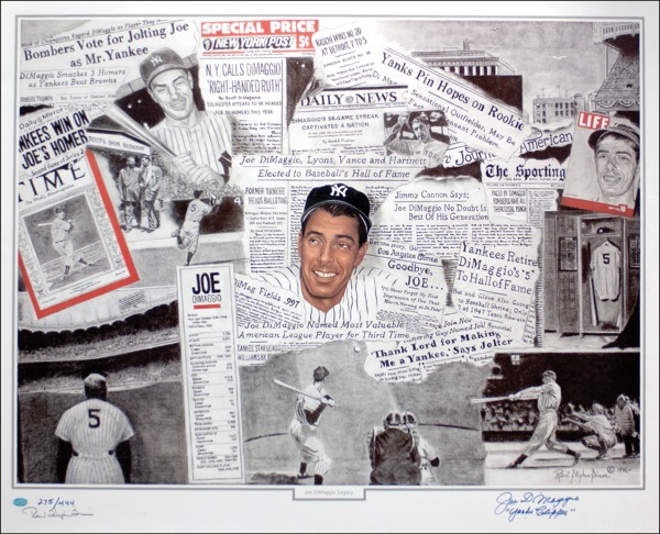 Lot 1313 Joe DiMaggio Lithograph