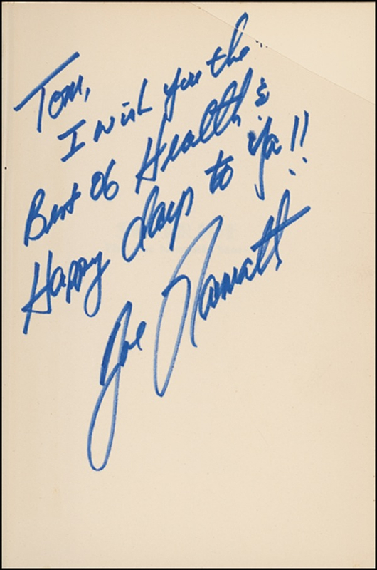 Lot 1465 Joe Namath Book