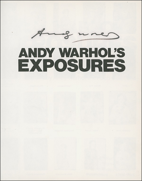 Lot 434 Andy Warhol Book