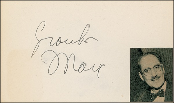 Lot 966 Groucho Marx Signature