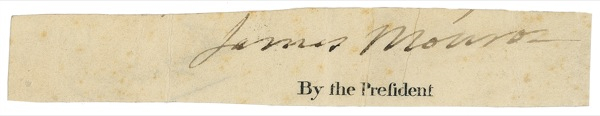 Lot 77 James Monroe Signature