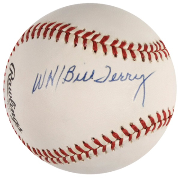 Lot 1545 Bill Terry Baseball