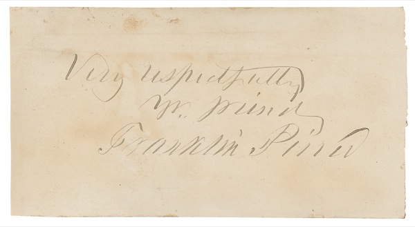 Lot 87 Franklin Pierce Signature