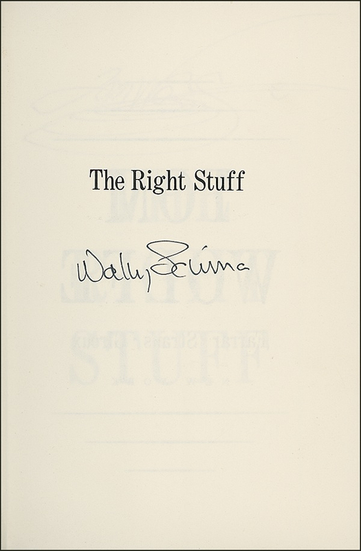 Lot 353 Wally Schirra and Tom Wolfe Book