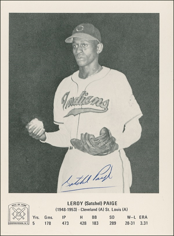 Lot 1490 Satchel Paige Signed Photograph