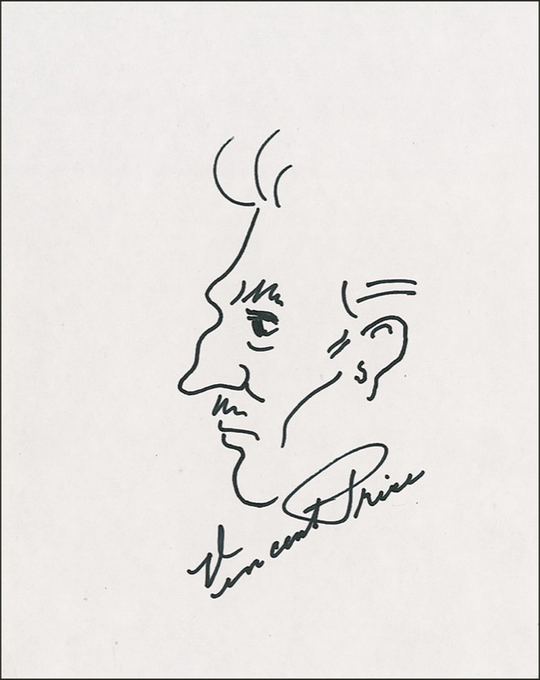 Lot 1023 Vincent Price Sketch