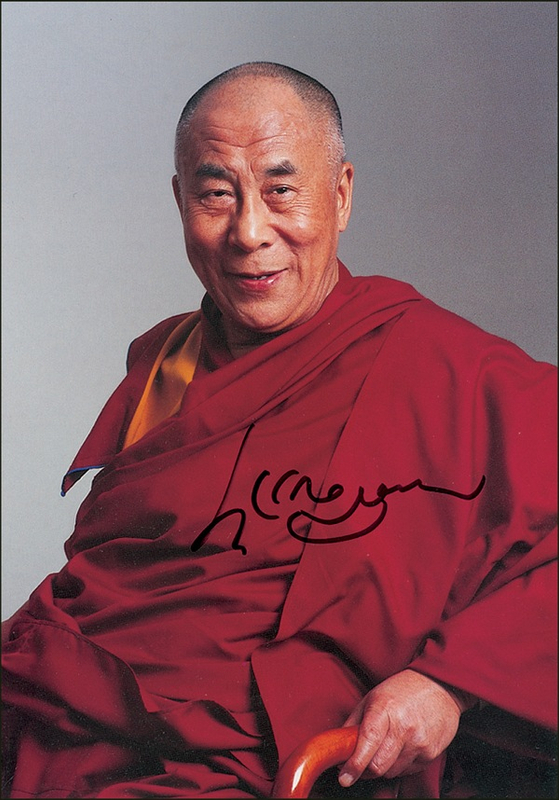 Lot 157 Dalai Lama Signed Photograph