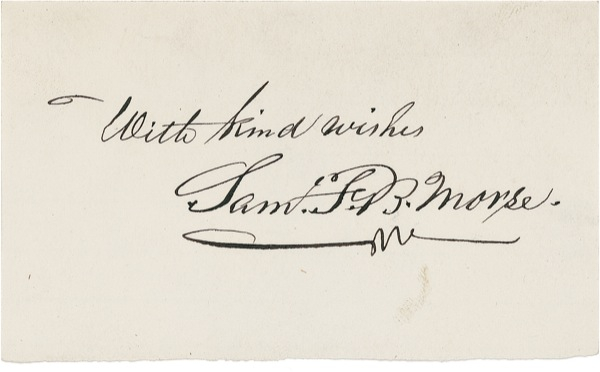 Lot 220 Samuel F. B. Morse Signature