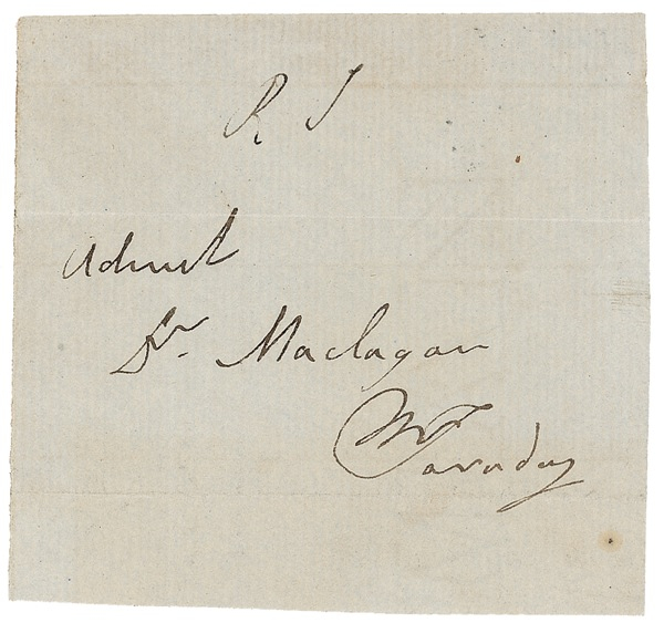 Lot 172 Michael Faraday Signed Note