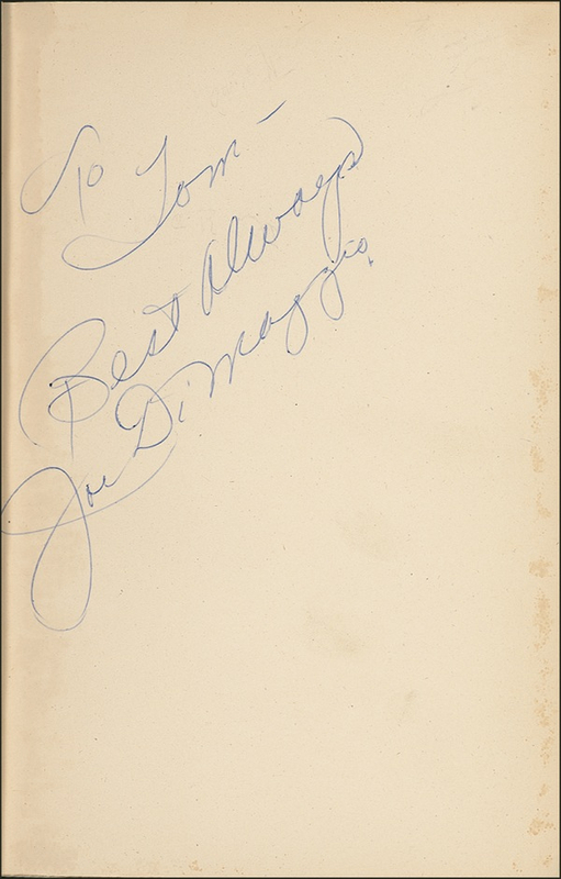 Lot 1314 Joe DiMaggio Book
