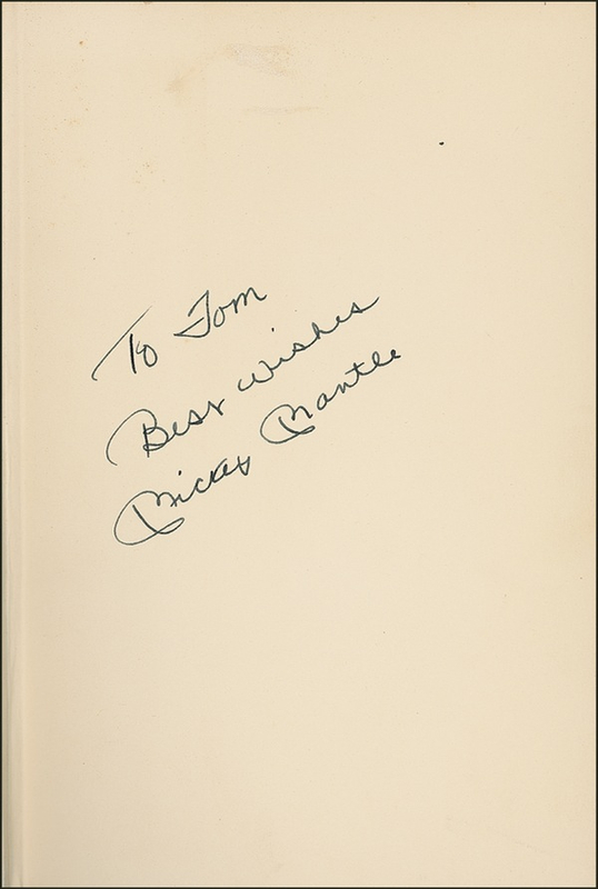 Lot 1436 Mickey Mantle Book