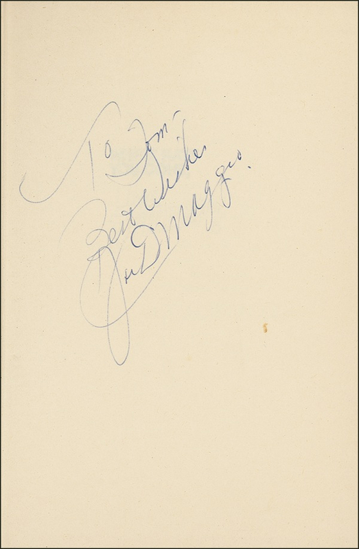 Lot 1316 Joe DiMaggio Book