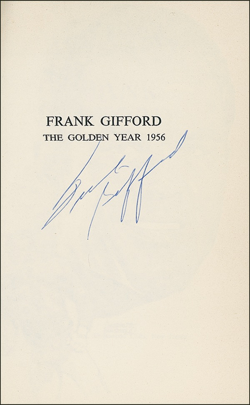Lot 1363 Frank Gifford Book