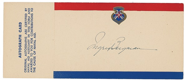 Lot 712 Ingrid Bergman Signature