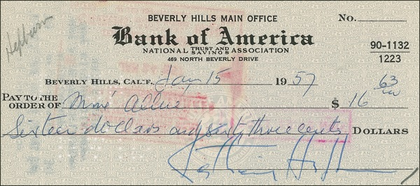 Lot 884 Katharine Hepburn Check