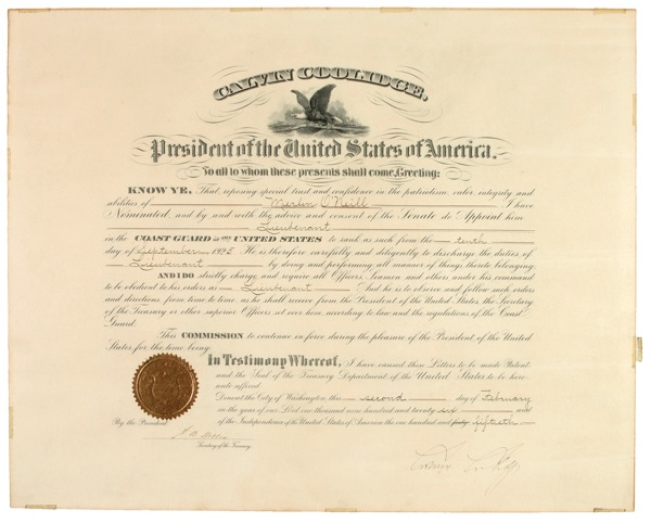 Lot 27 Calvin Coolidge Signed Document