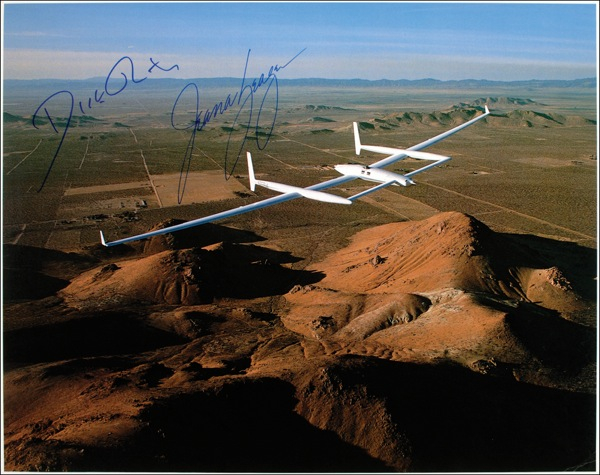 Lot 362 Voyager: Rutan and Yeager Signed Photograph