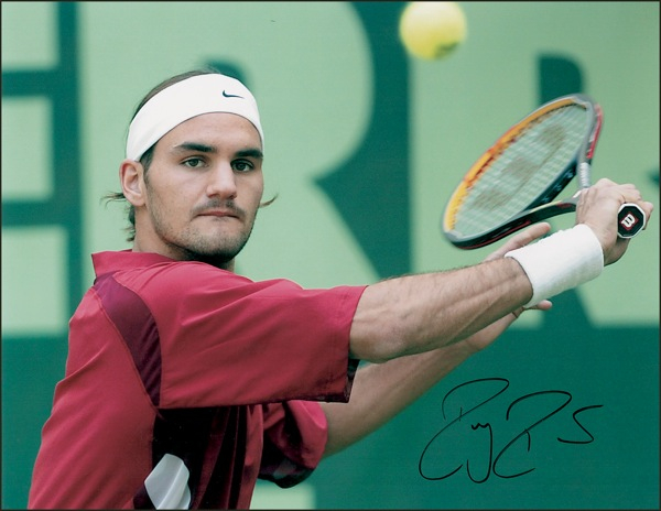 Lot 1334 Roger Federer Signed Photograph