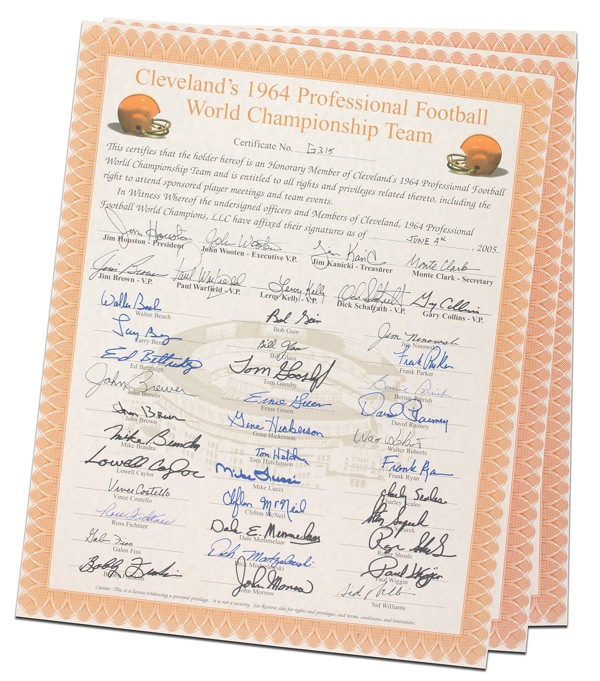 Lot 1296 Cleveland Browns Group Lot