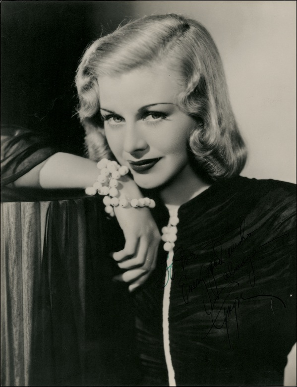 Lot 1052 Ginger Rogers Signed Photograph