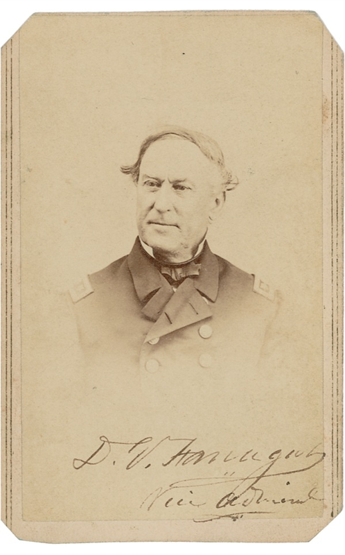 Lot 264 David G. Farragut: Signing a Gardner CDV