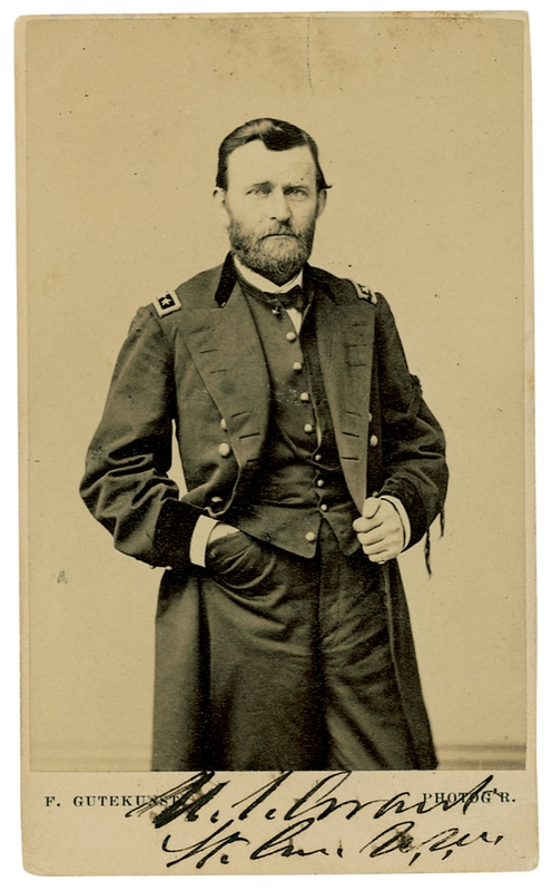 Lot 40 U. S. Grant: Terrific CDV of Grant in uniform