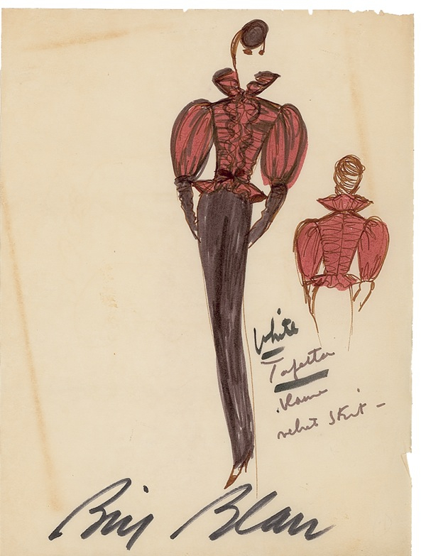 Lot 138 Bill Blass Sketch