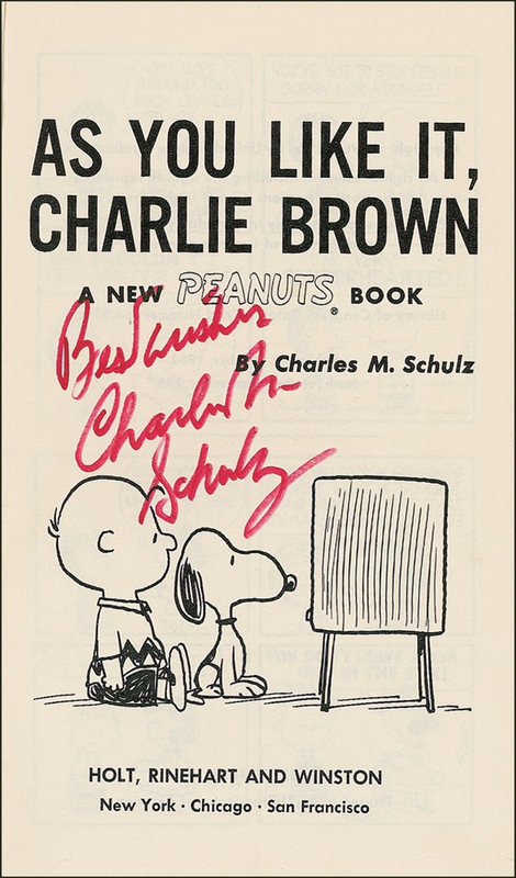 Lot 475 Charles Schulz Book