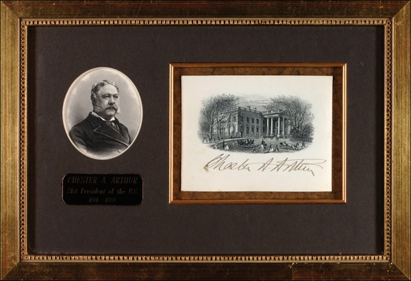Lot 6 Chester A. Arthur Engraving