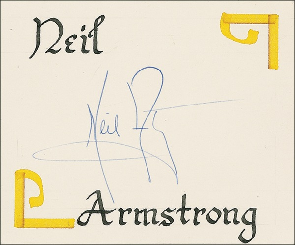 Lot 312 Neil Armstrong Signature