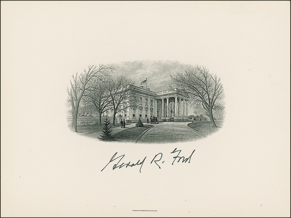 Lot 38 Gerald Ford Engraving