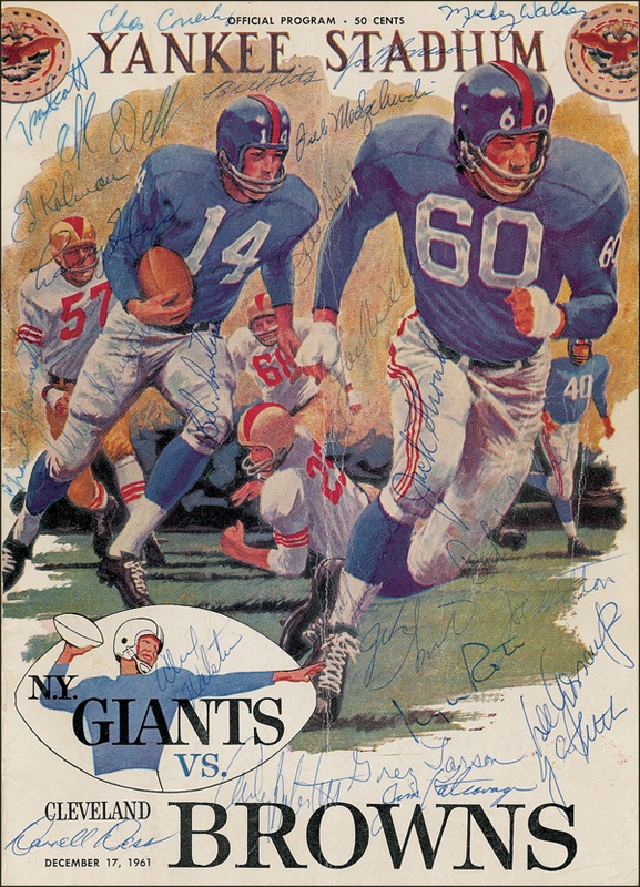 Lot 1471 NY Giants Program